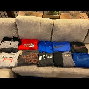 Ten piece boys long sleeve sweatshirt